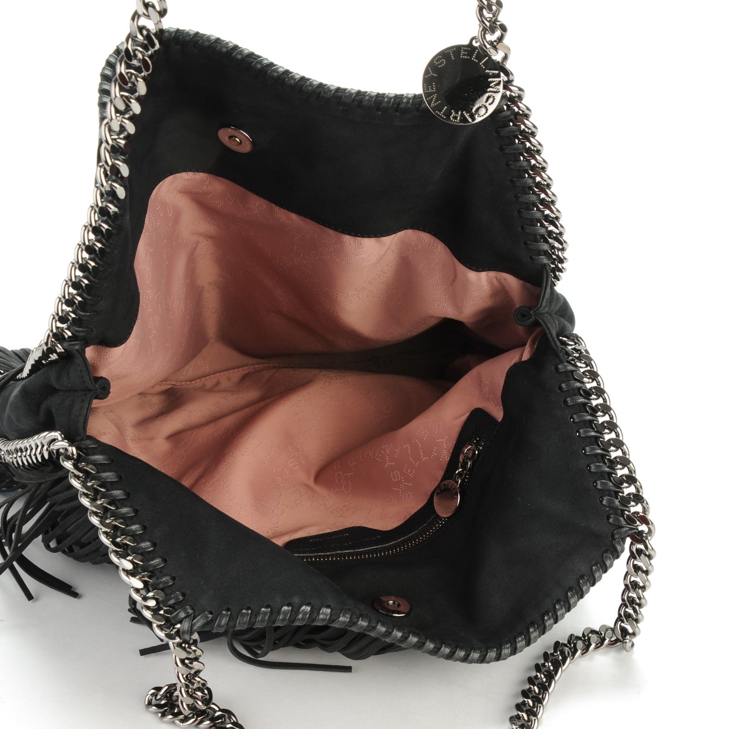 Stella McCartney Eco Suede Fringe Small Falabella Tote Black 5 of 8