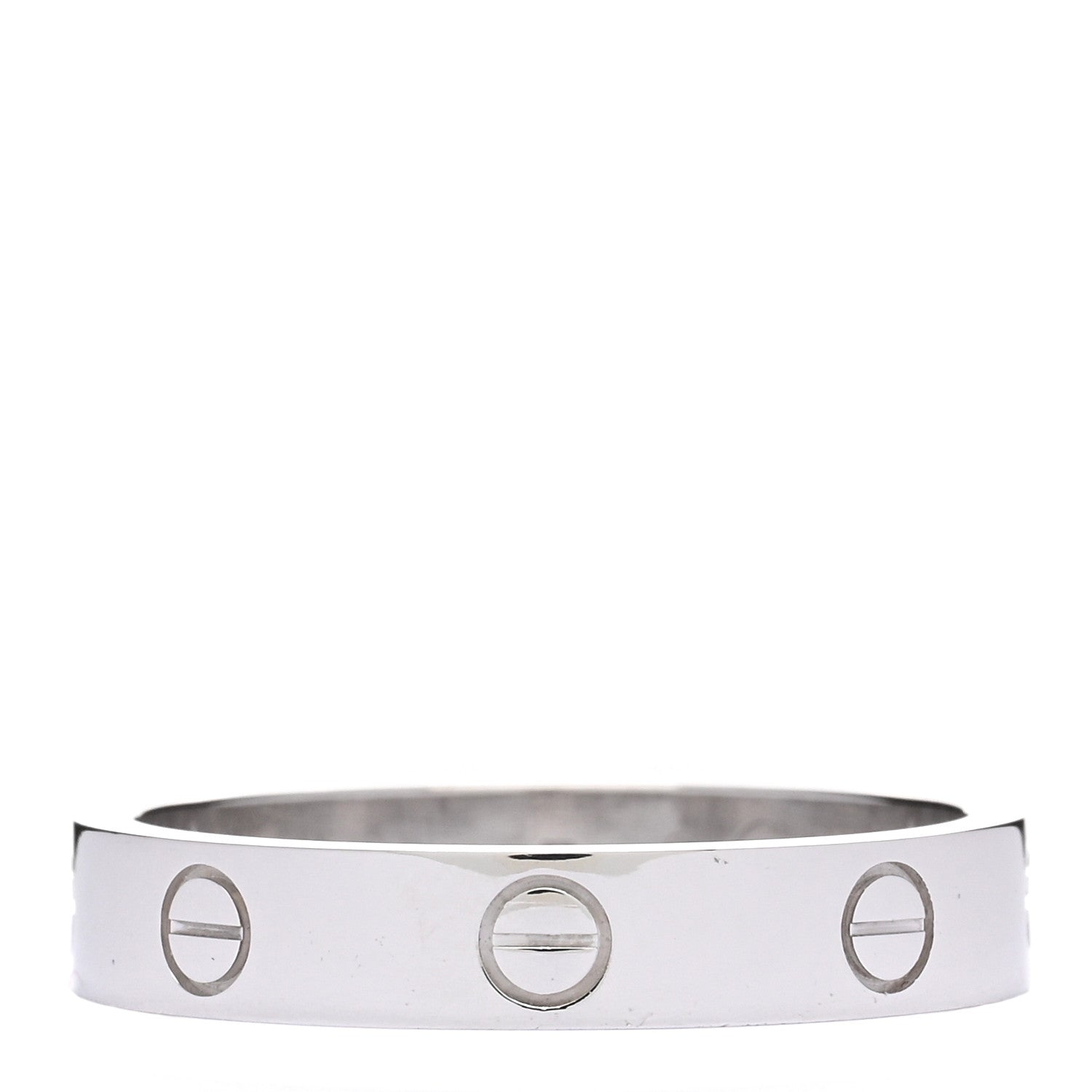 Cartier 18K White Gold Diamond 4mm LOVE Wedding Band Ring 58 8.5 3 of 5