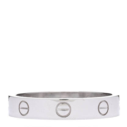 Cartier 18K White Gold Diamond 4mm LOVE Wedding Band Ring 58 8.5 3 of 5