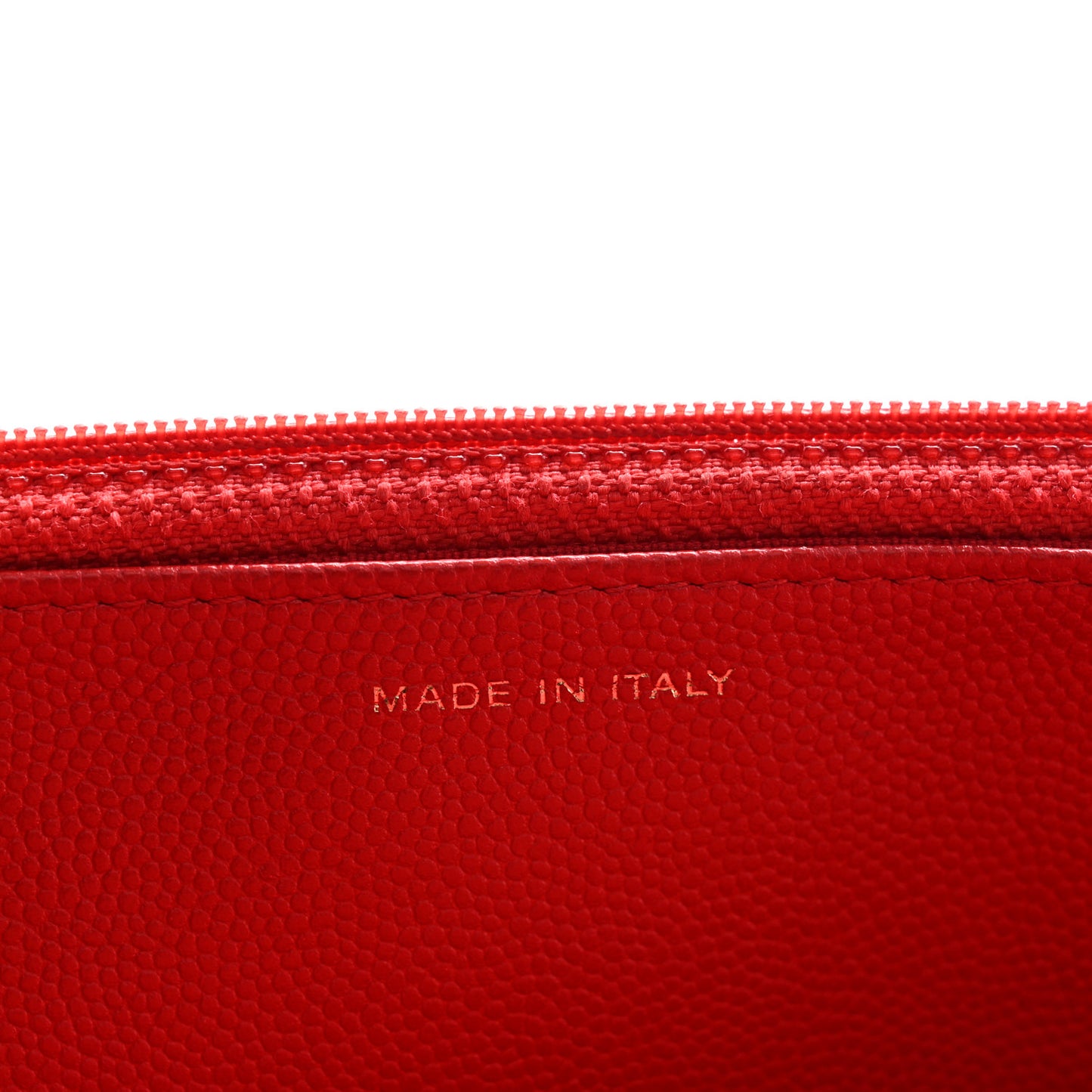 Caviar Camellia Embossed Wallet On Chain WOC Red
