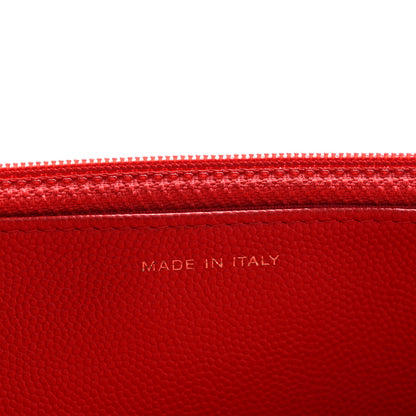 Chanel Caviar Camellia Embossed Wallet On Chain WOC Red 7 of 12
