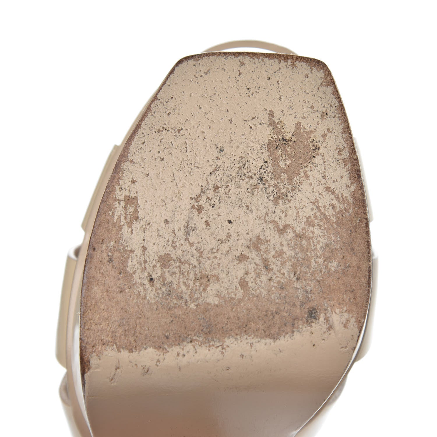 Saint Laurent Calfskin Tribute 105 Platform Sandals 36 Nude Powder 13 of 14