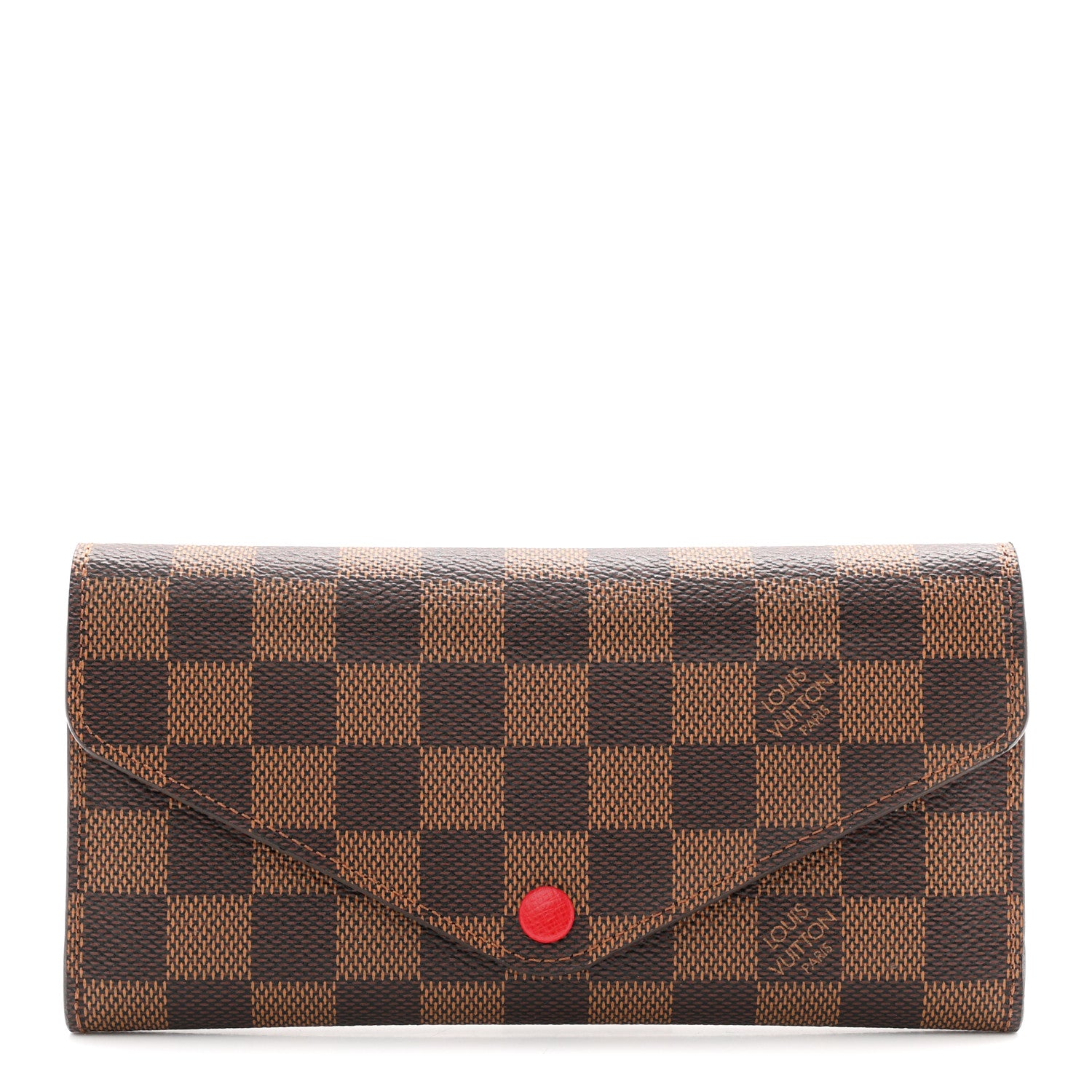 Louis Vuitton Damier Ebene Josephine Wallet Red 1 of 8