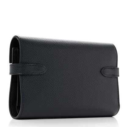 Hermes Epsom Verso Medium Kelly Wallet Bleu Indigo Black 3 of 7