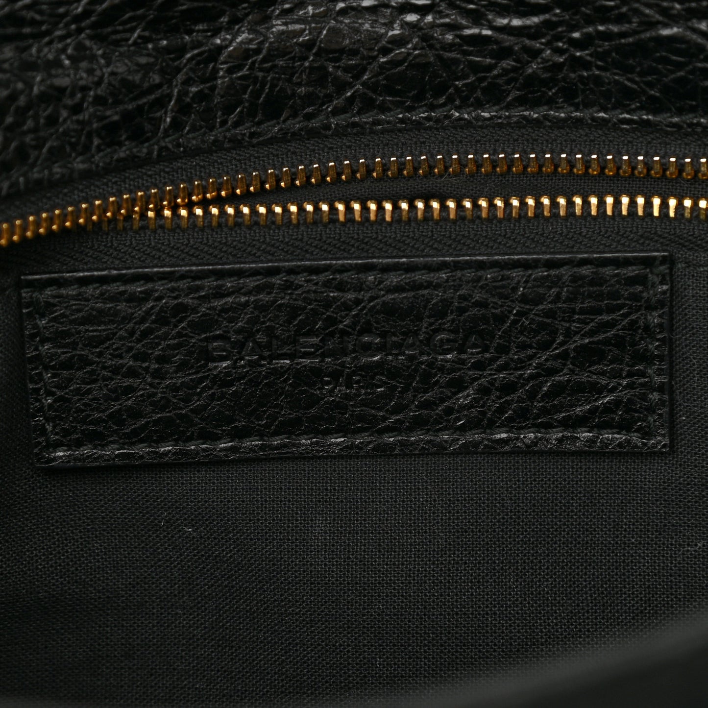 Agneau Giant 12 Gold Hardware Envelope Strap Clutch Black