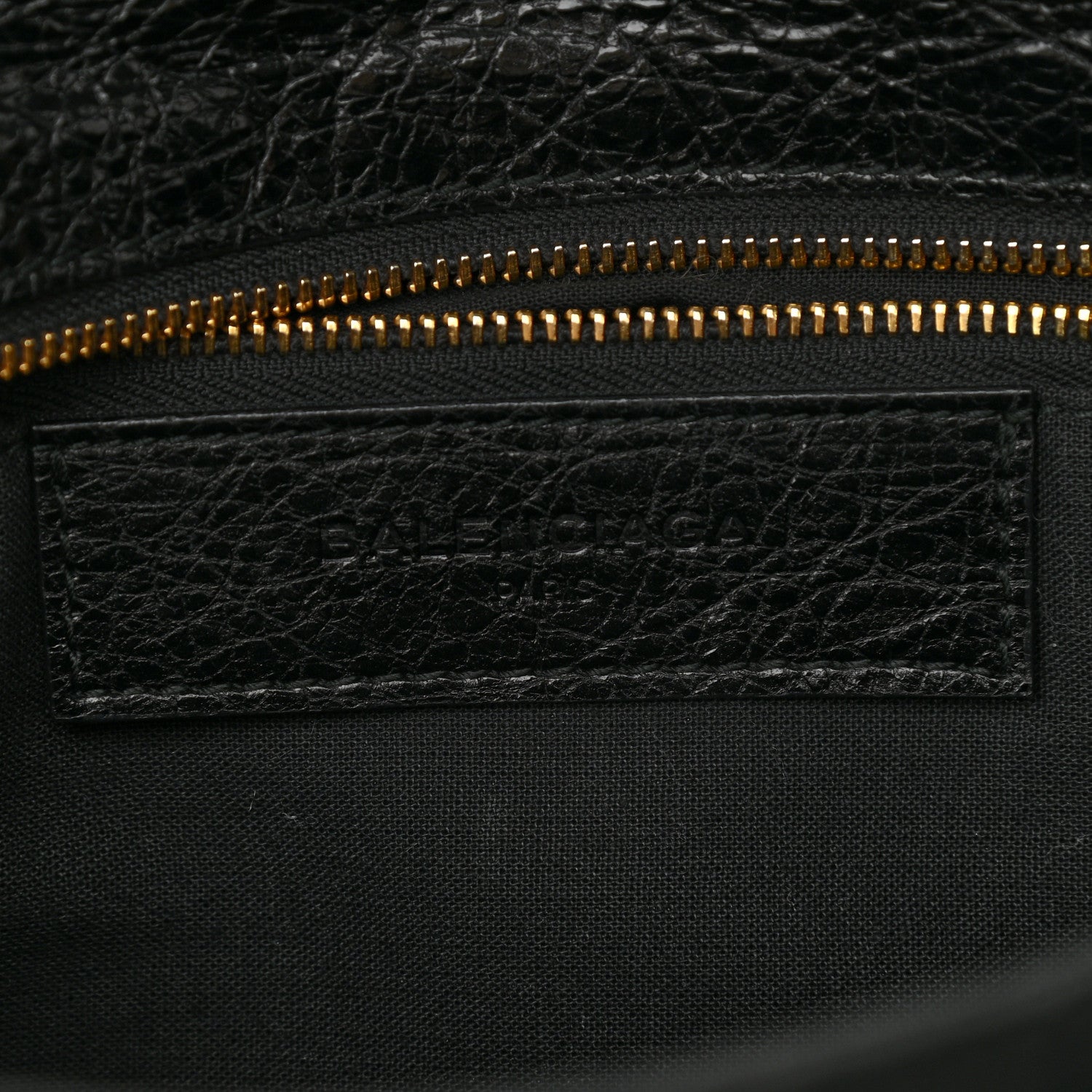 Balenciaga Agneau Giant 12 Gold Hardware Envelope Strap Clutch Black 5 of 8