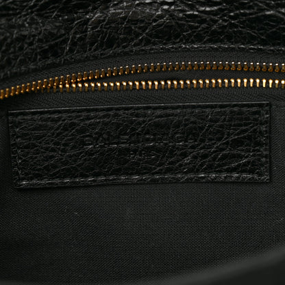 Balenciaga Agneau Giant 12 Gold Hardware Envelope Strap Clutch Black 5 of 8