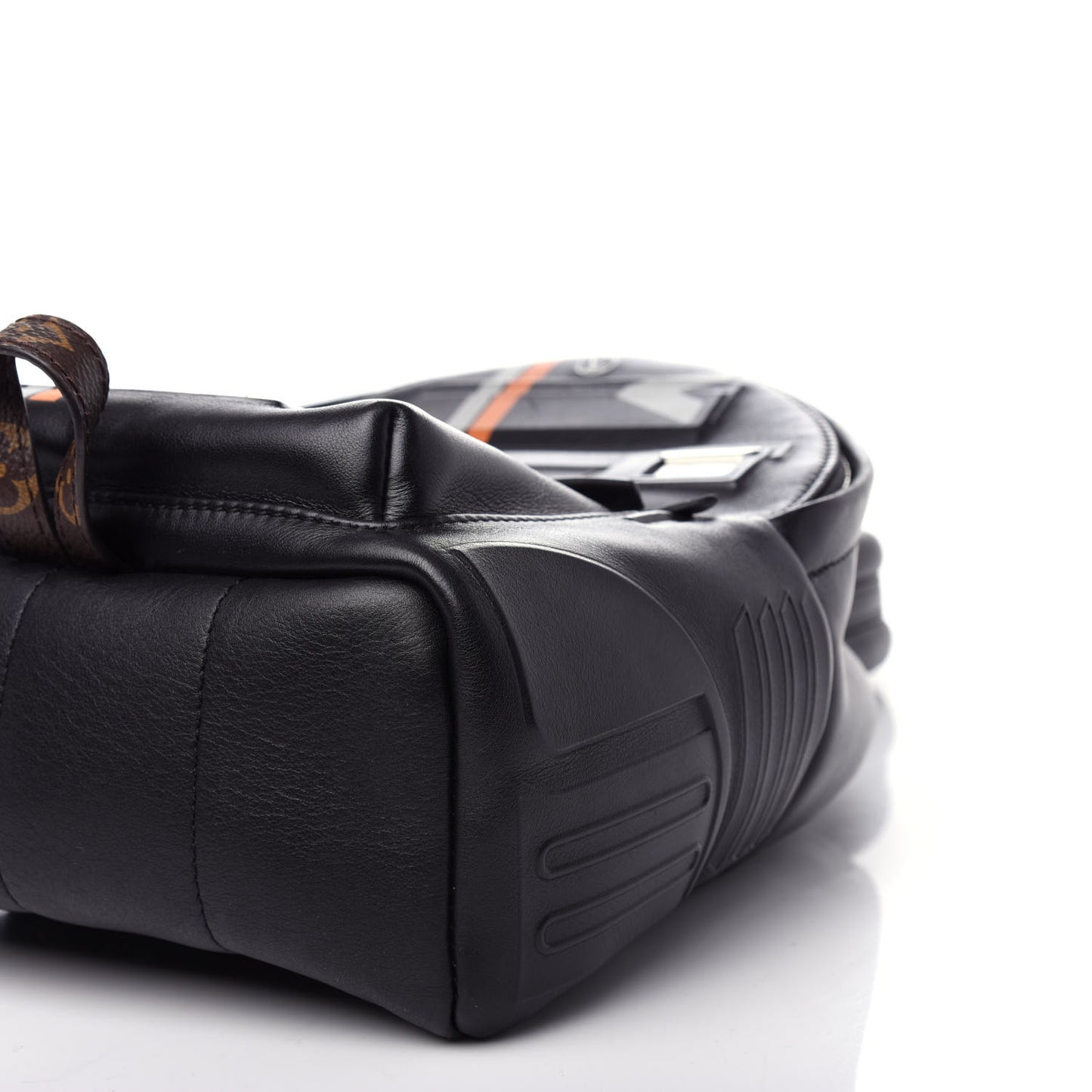 Lambskin Spaceship Embossed Palm Springs Backpack PM Black