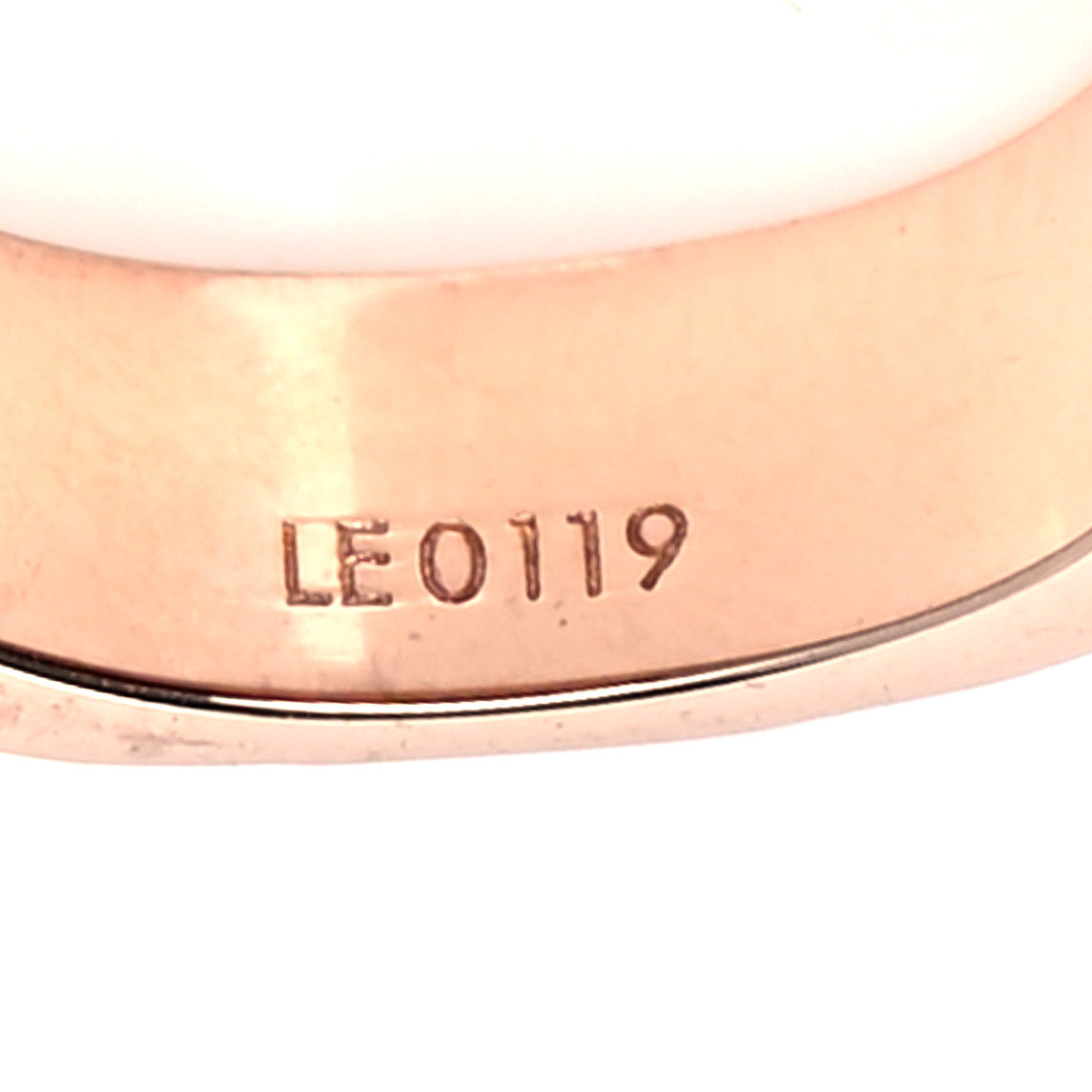 Brass Monogram Engraved Nanogram Ring M Pink Gold