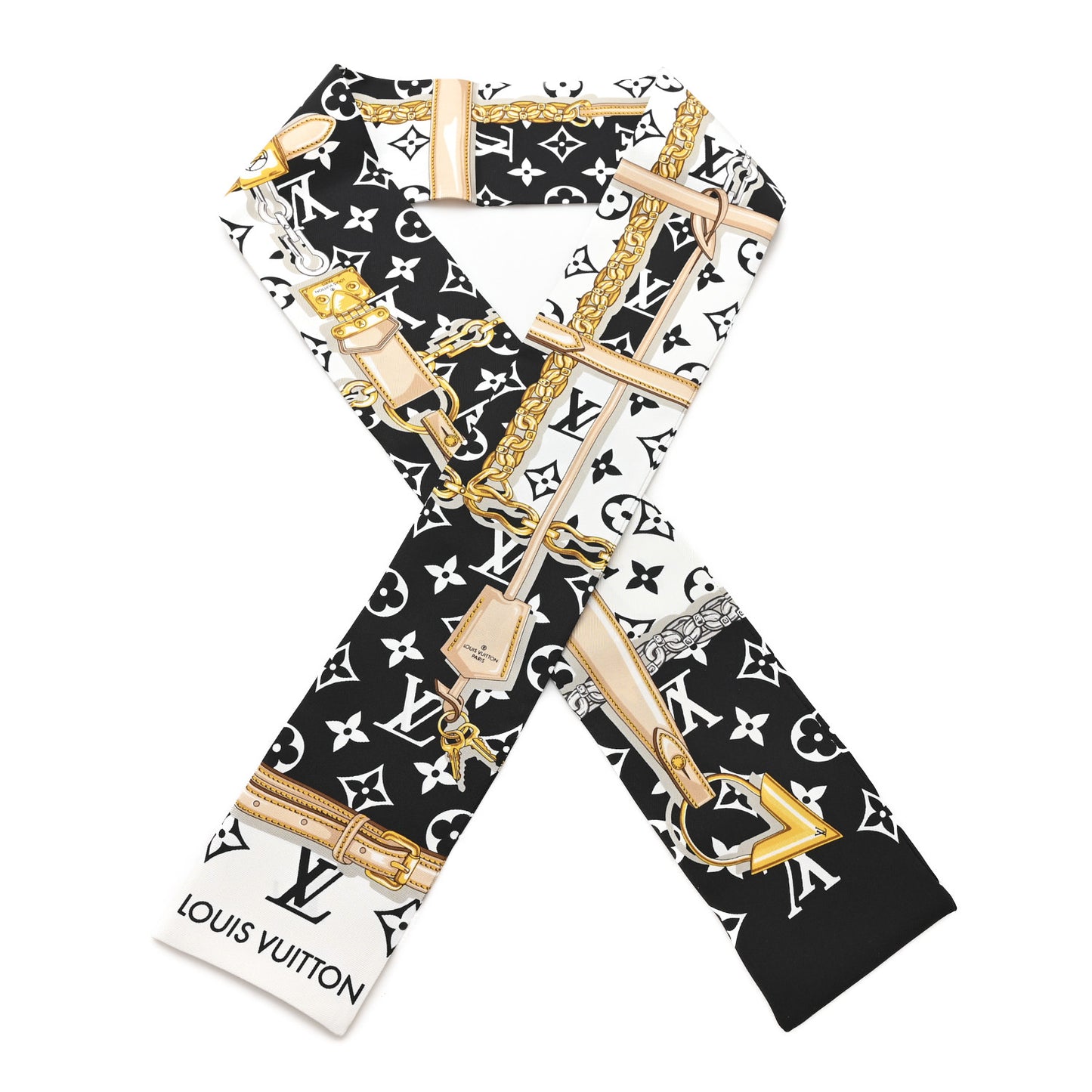 Silk Monogram Confidential Bandeau Black