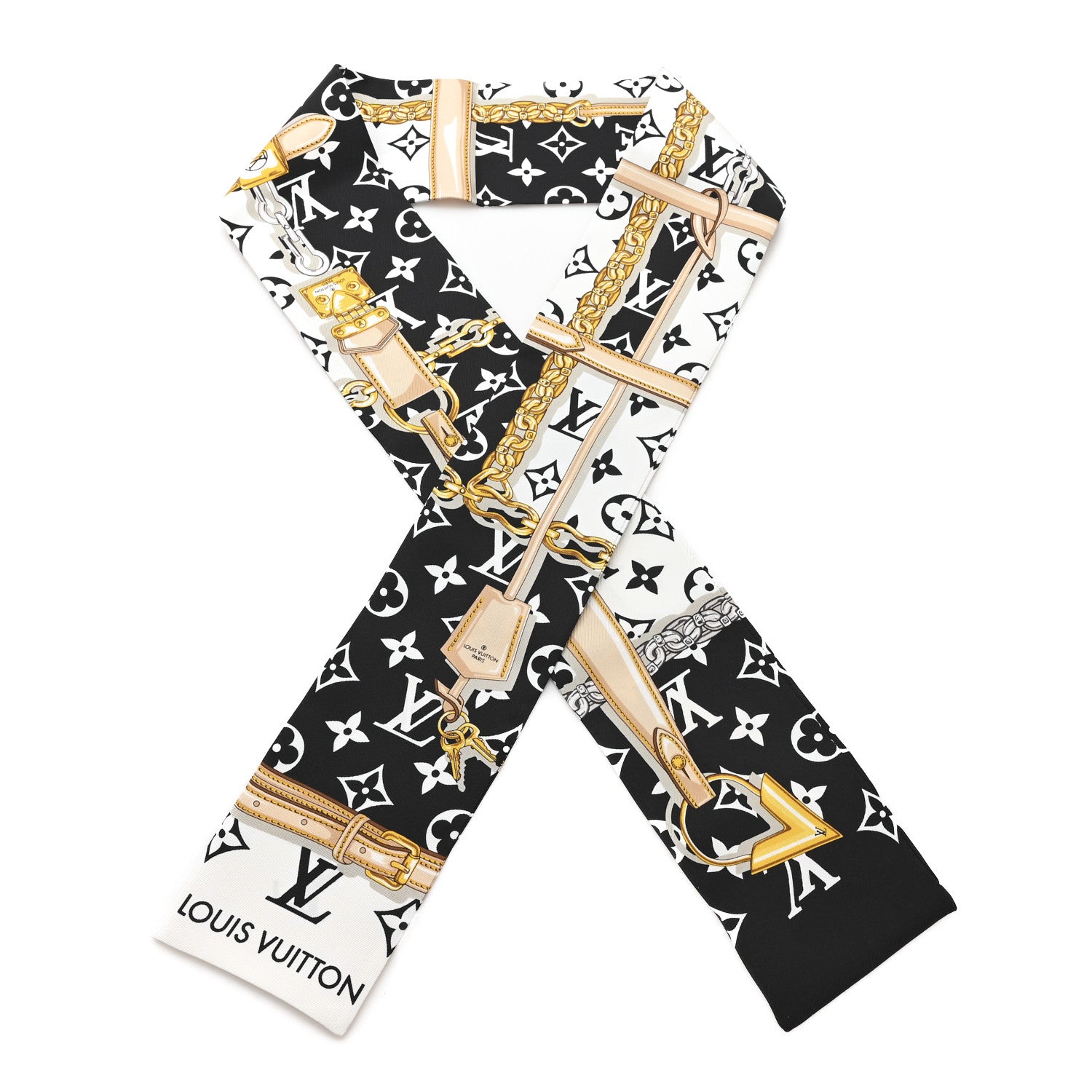Louis Vuitton Silk Monogram Confidential Bandeau Black 1 of 3