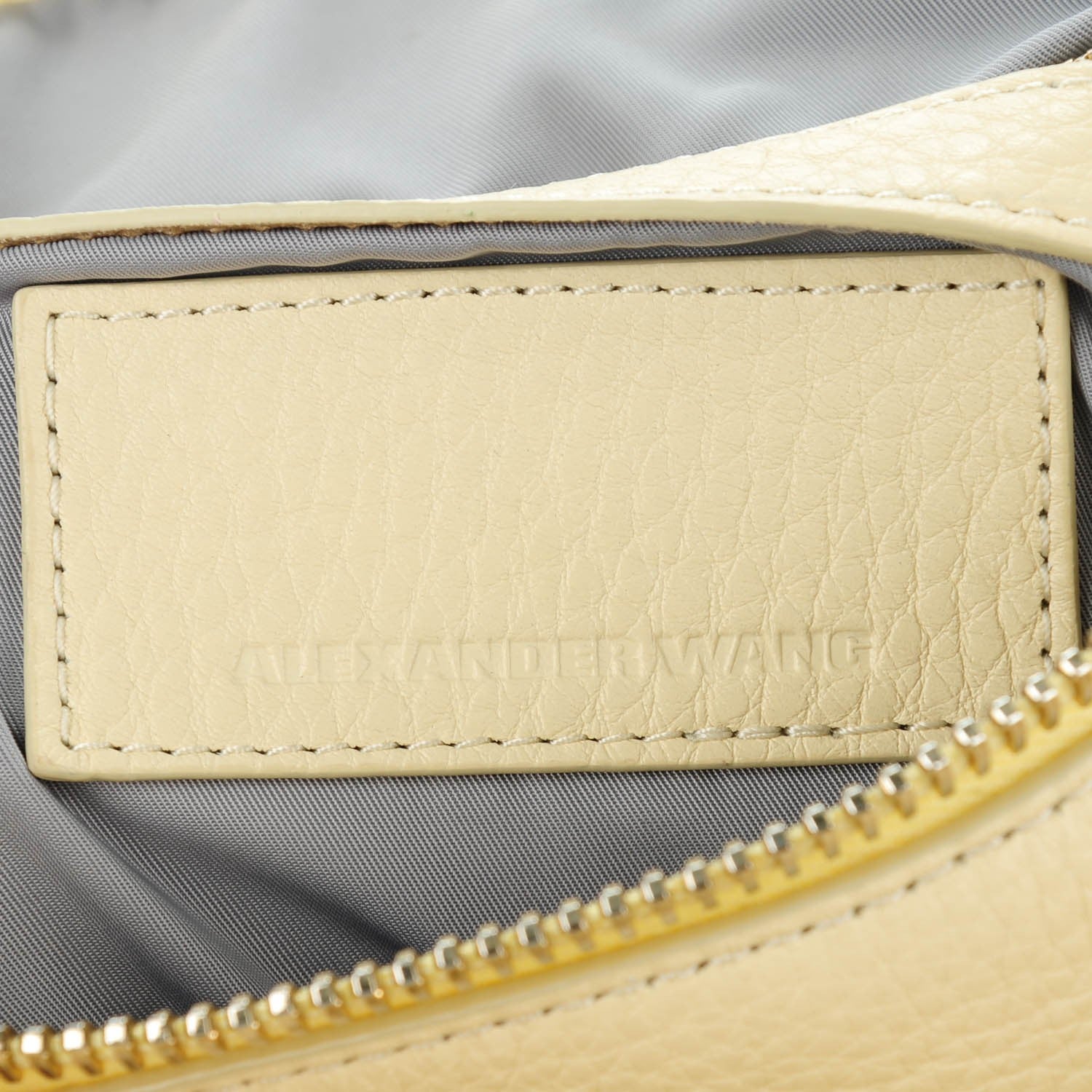 Alexander Wang Pebbled Lambskin Rocco Soft Meringue Pale Gold Hardware 6 of 8