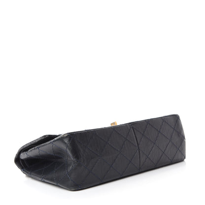 Chanel Aged Calfskin Quilted 2.55 Reissue 226 Flap Navy Blue 4 of 14