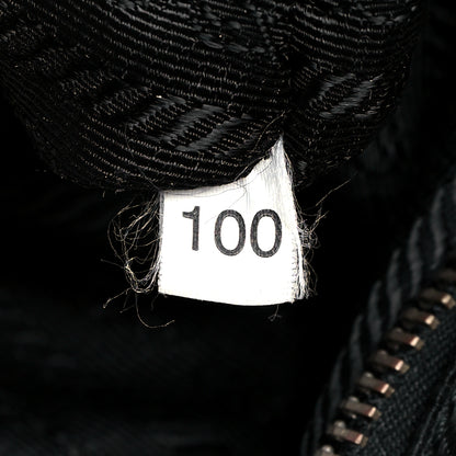 Prada Tessuto Nylon Calfskin Logo Shoulder Bag Black 11 of 18