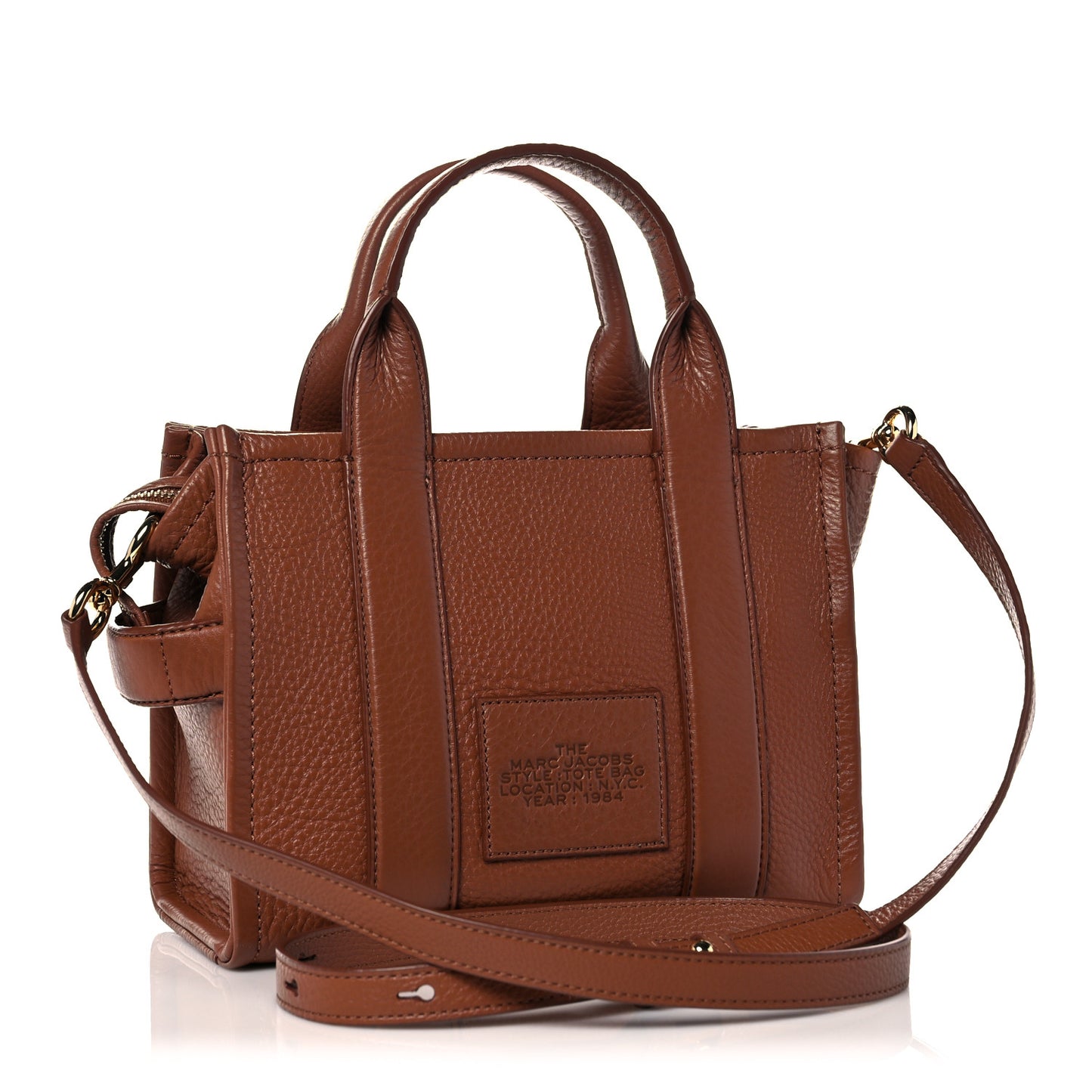 Grained Calfskin Small The Tote Bag Argan Oil