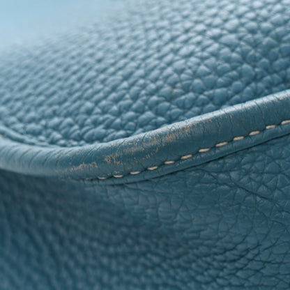 Hermes Taurillon Clemence Evelyne III GM Blue Jean 14 of 14