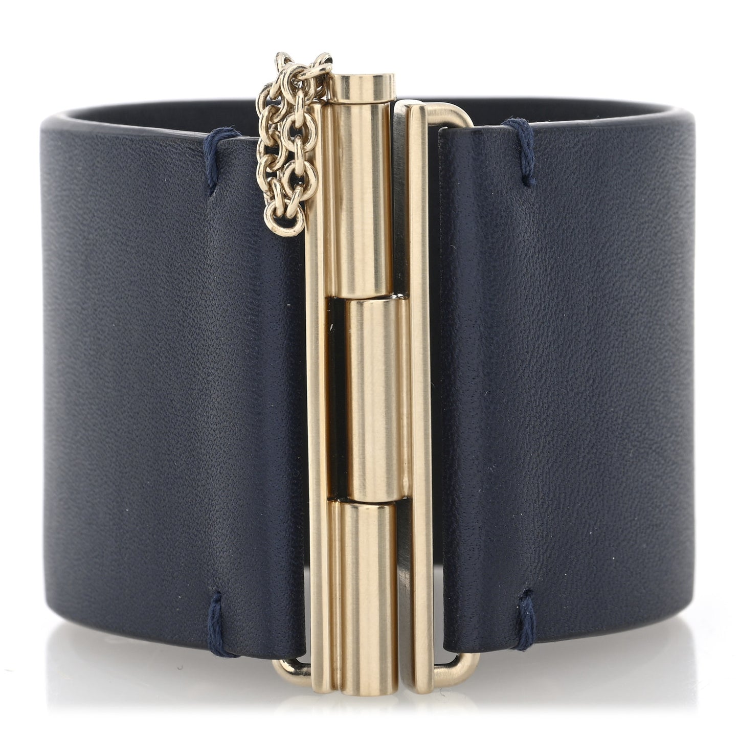 Calfskin CC Wide Cuff S Navy
