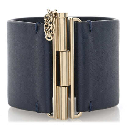 Chanel Calfskin CC Wide Cuff S Navy 3 of 5