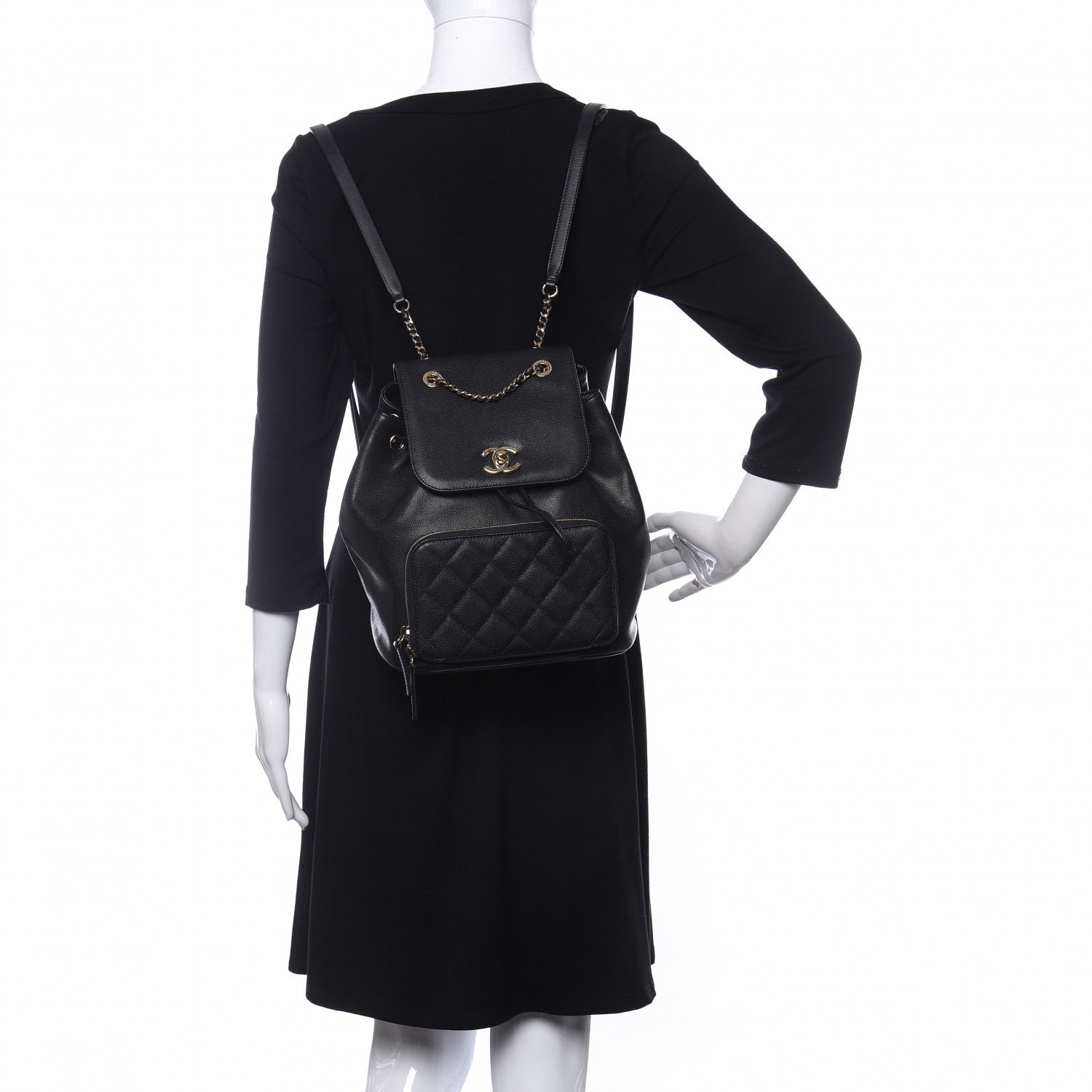 Chanel Caviar Quilted Business Affinity Backpack Black 2 of 9
