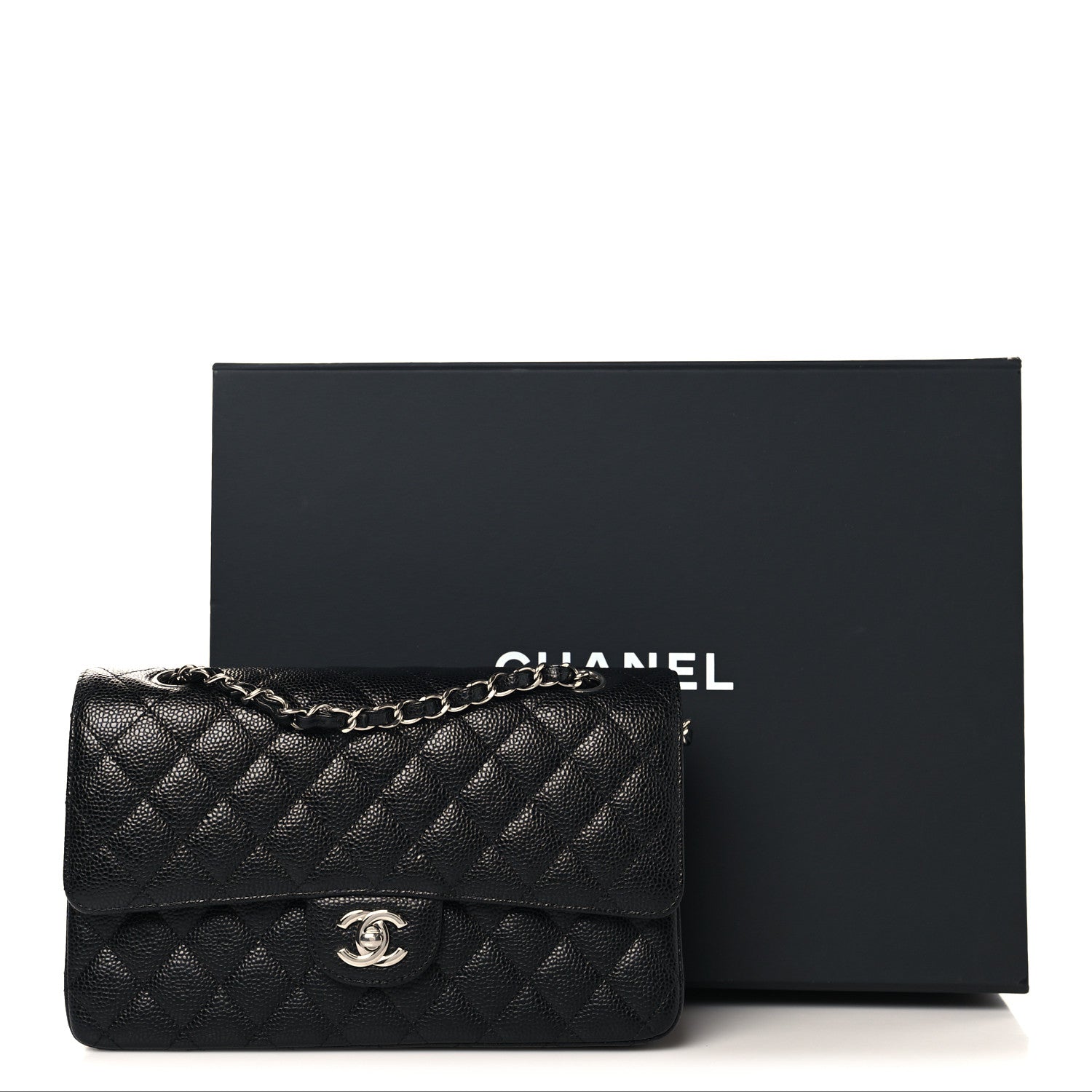 Chanel Caviar Quilted Medium Double Flap Black 14 of 14