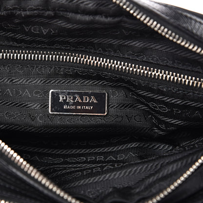 Prada Tessuto Nylon Saffiano Shoulder Bag Black 7 of 11