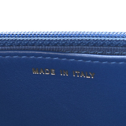 Chanel Grained Calfskin Quilted Label Click Flap Wallet On Chain WOC Blue 7 of 12