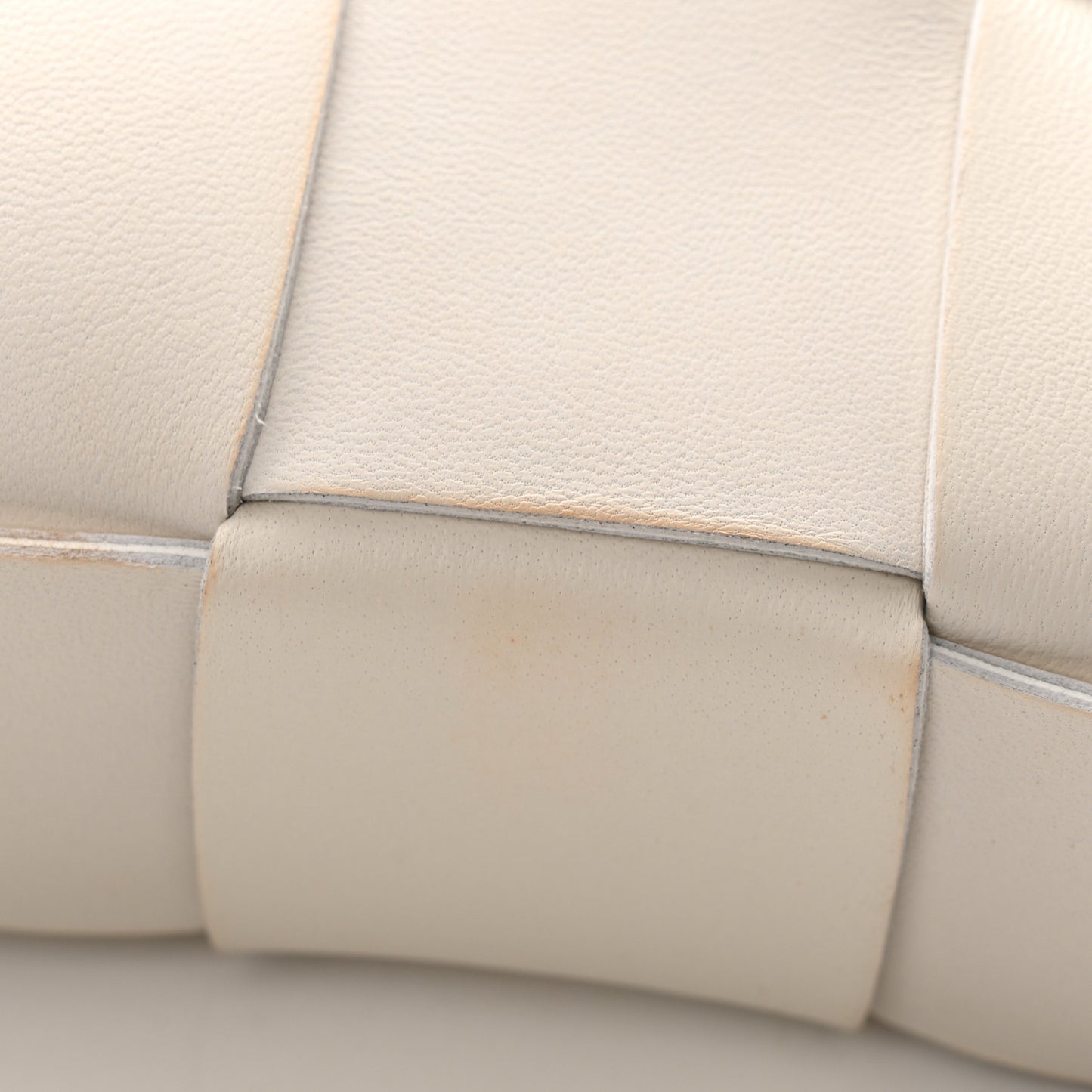 Lambskin Maxi Intrecciato Cassette Crossbody Bag White