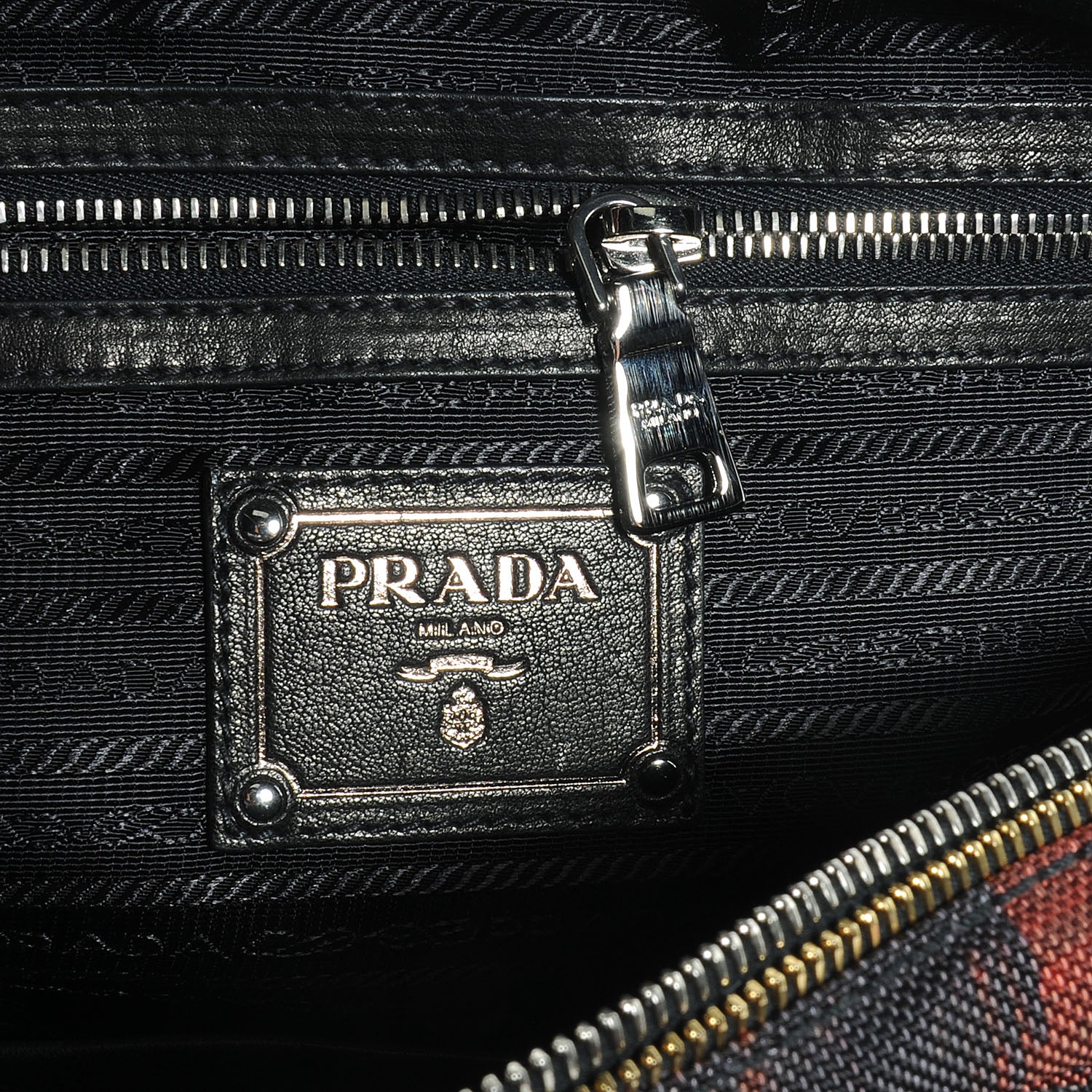 Prada Cordura Crocco Satchel Rosso 6 of 11
