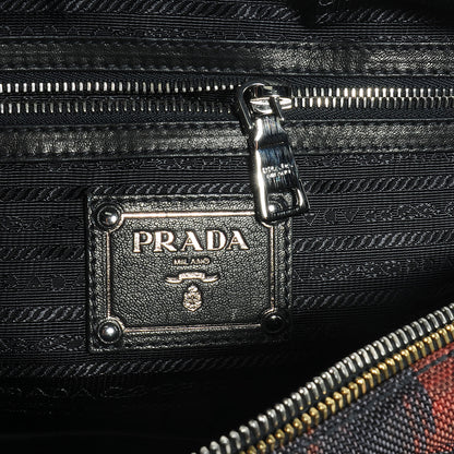 Prada Cordura Crocco Satchel Rosso 6 of 11