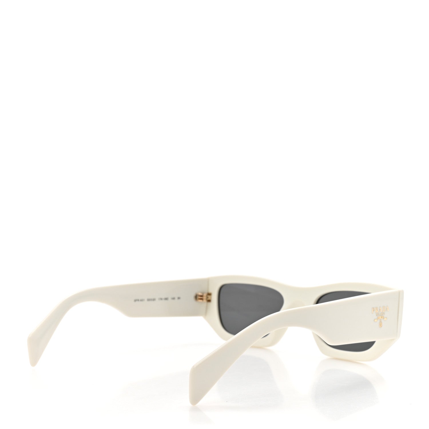 Prada Acetate Pillow Sunglasses SPR A01 White 4 of 7