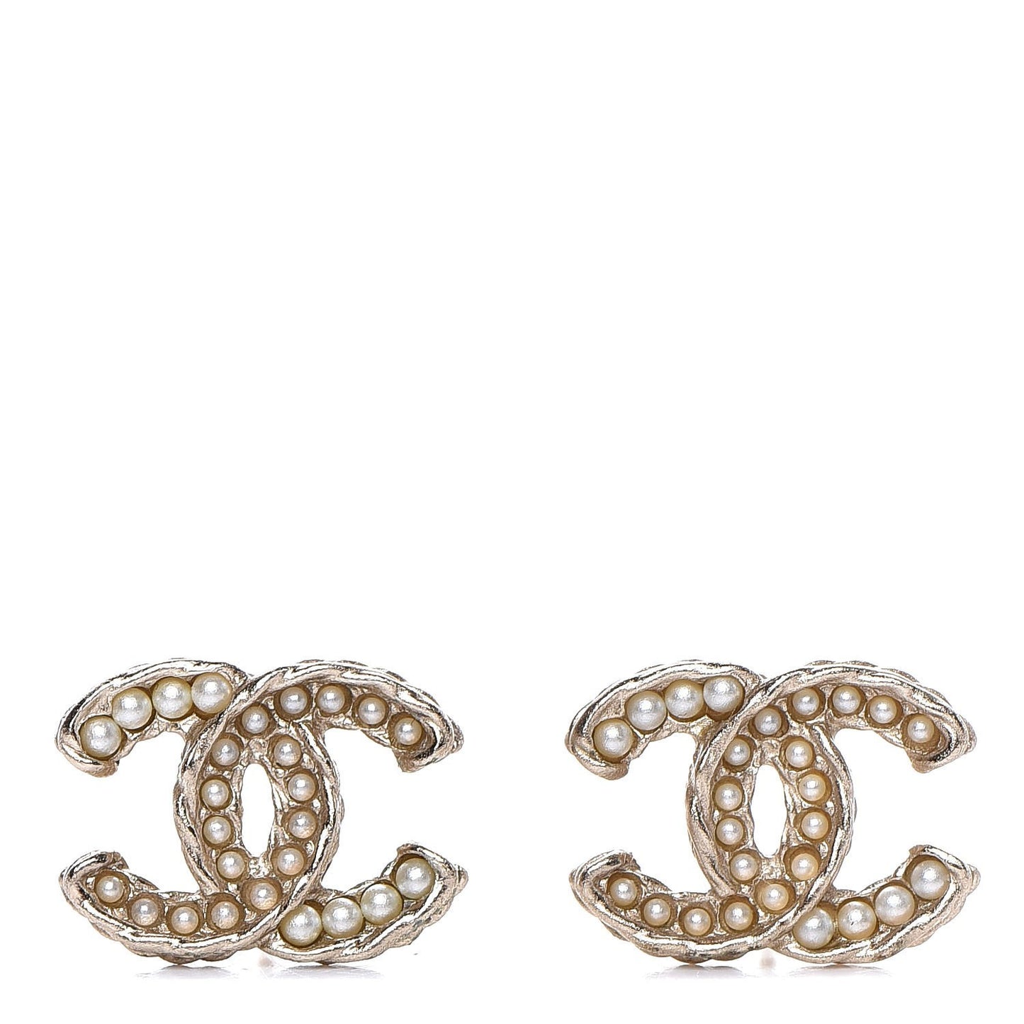 Pearl CC Earrings Gold