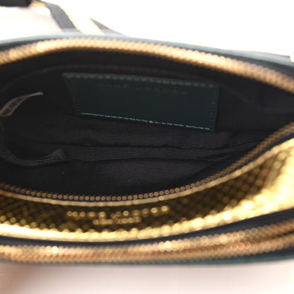 Marc Jacobs Saffiano Sequin Camouflage Stud Snapshot Camera Bag Green Gold 5 of 10