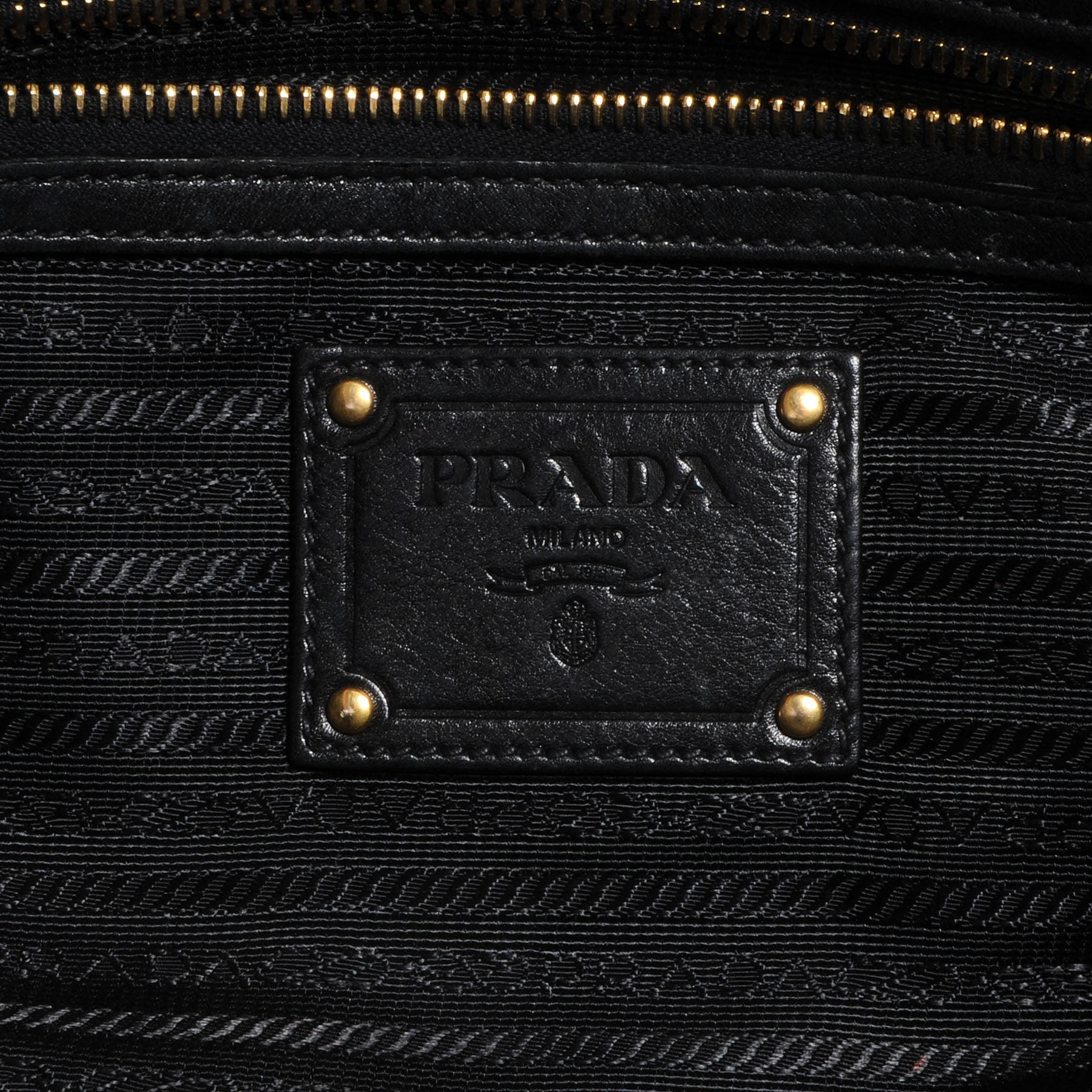 Prada Soft Calf Bowler Bag Black 6 of 10