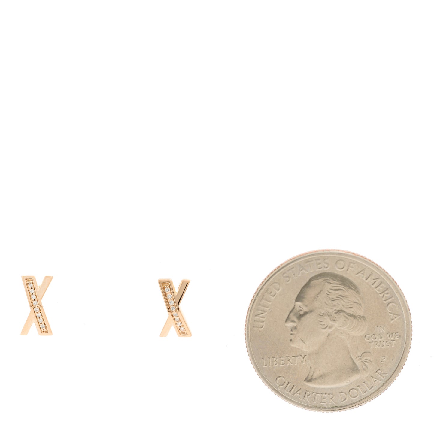 18K Rose Gold Diamond Atlas X Earrings