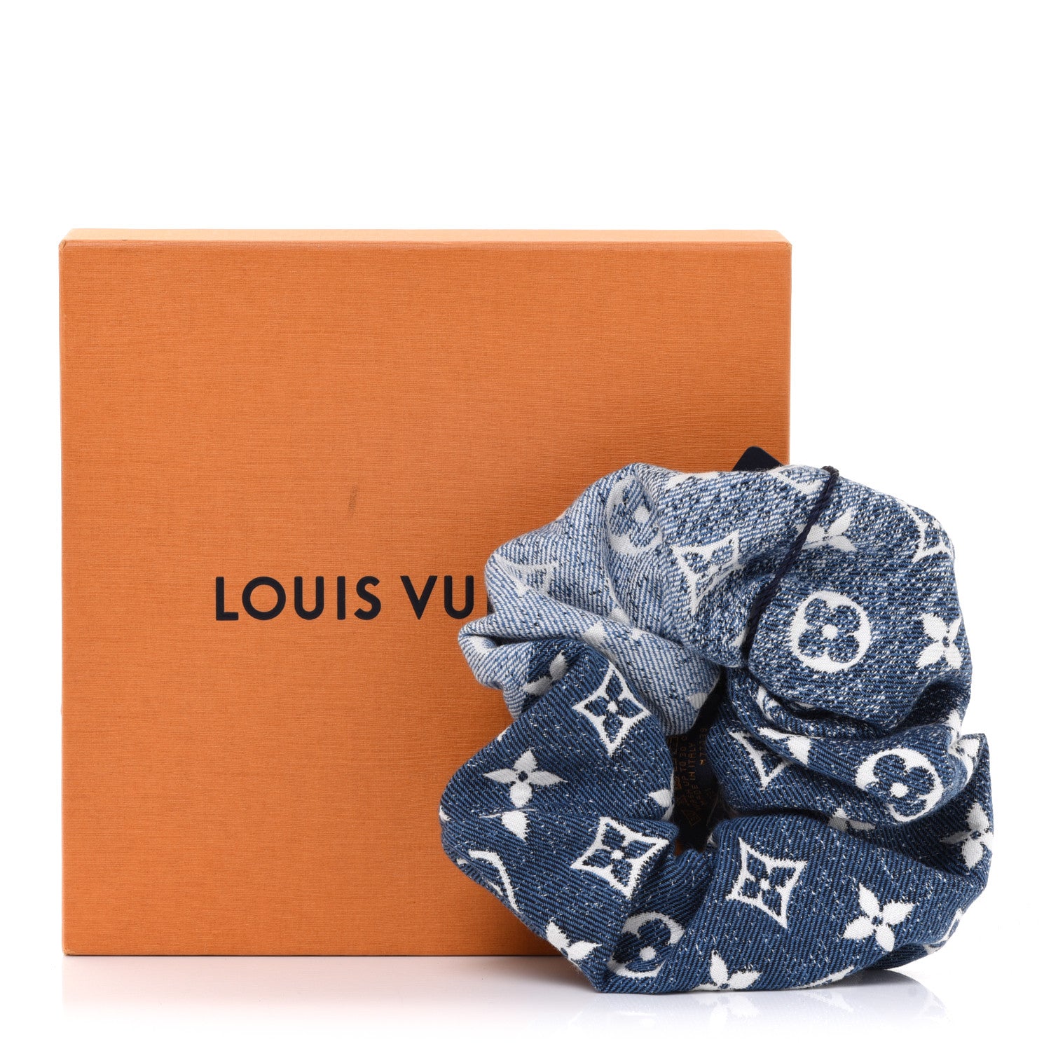Louis Vuitton Cotton Denim Chouchou Scrunchy Bleu 4 of 4