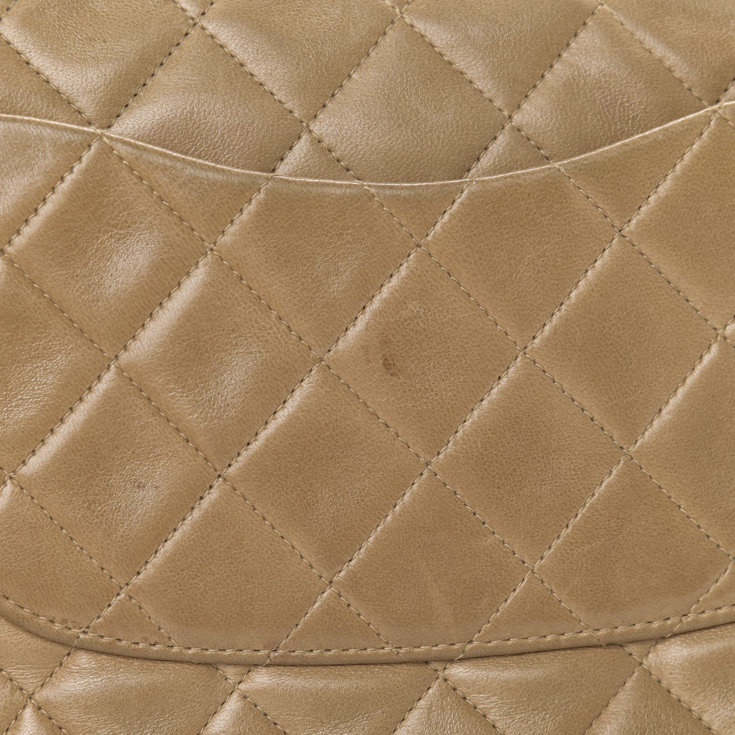 Chanel Lambskin Quilted Medium Double Flap Beige 18 of 22