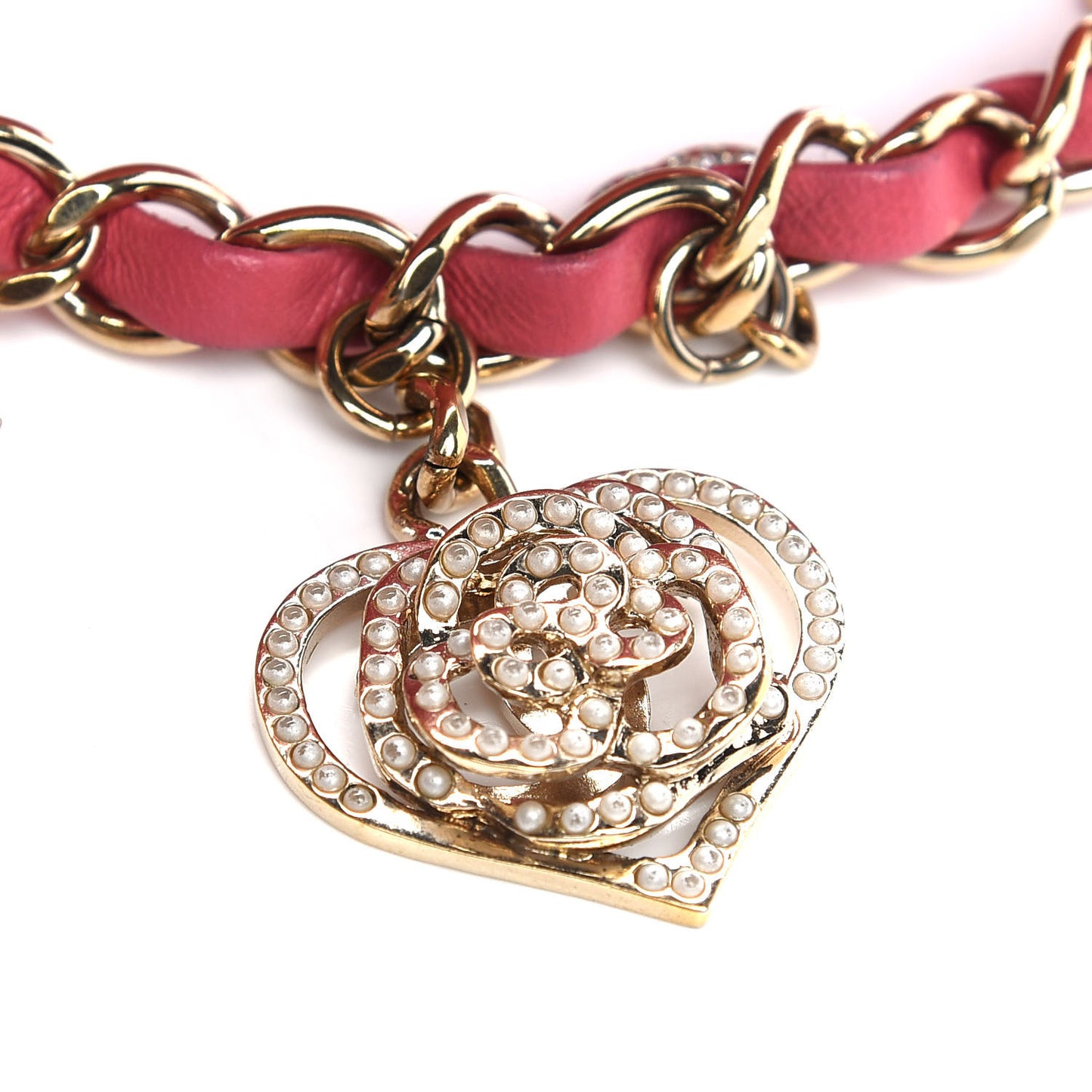 Lambskin Quilted Valentine Charms Mini Rectangular Flap Pink