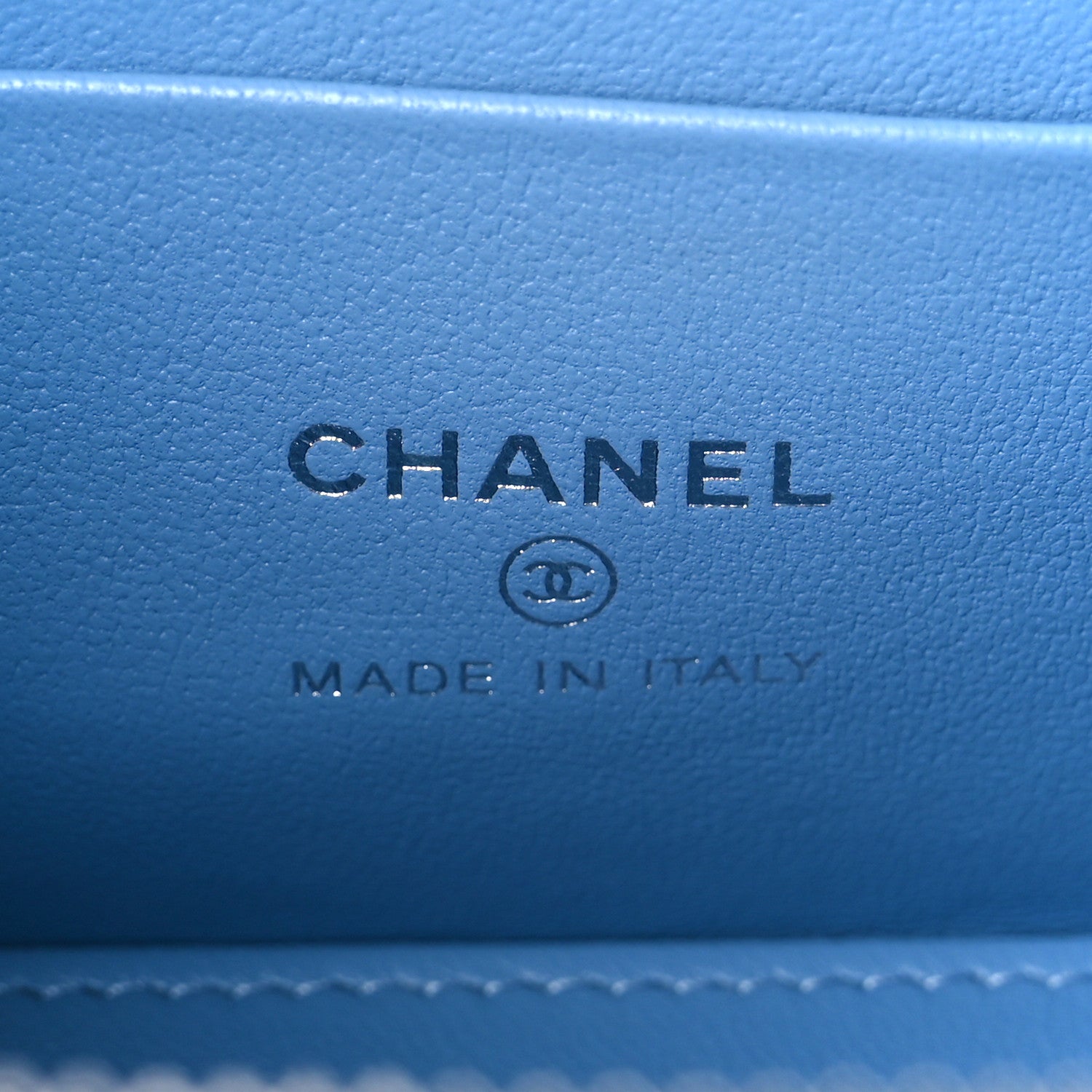 Chanel Denim Quilted Sweetheart Small Vanity Case With Chain Blue 6 of 11