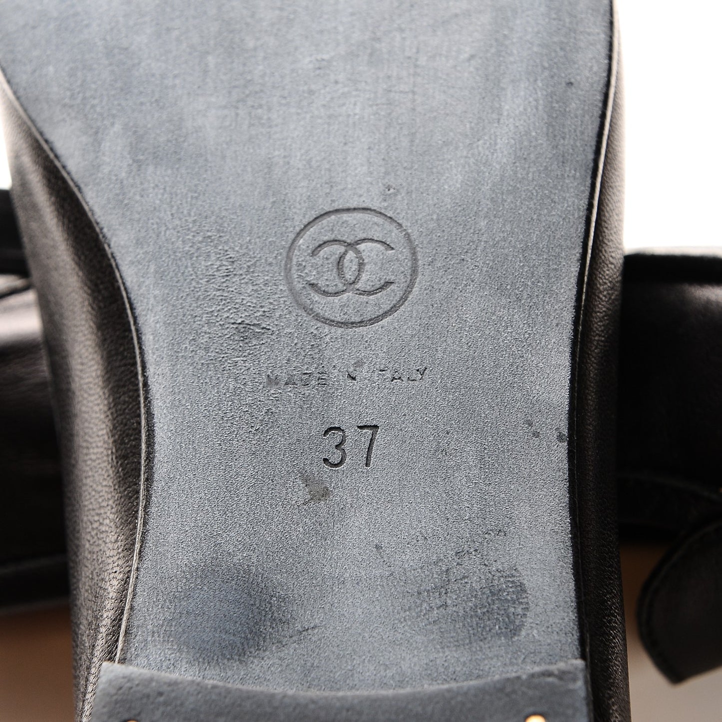 Lambskin CC Loafers 37 Black