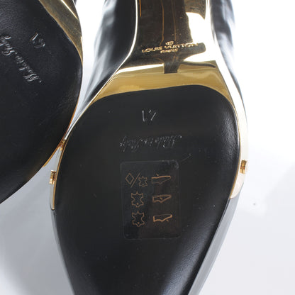 Louis Vuitton Leather Gold Plate Ankle Boots 41 Dark Grey 5 of 8