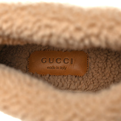Gucci Calfskin Wool Womens Fria Horsebit Ankle Boots 40 New Caramel Butterscotch 7 of 8
