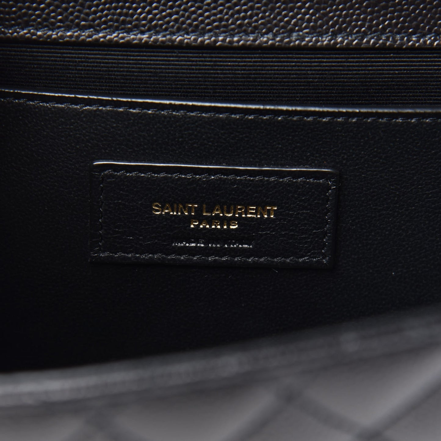 Grain De Poudre Textured Mixed Matelasse Triquilt Medium Monogram Satchel Black