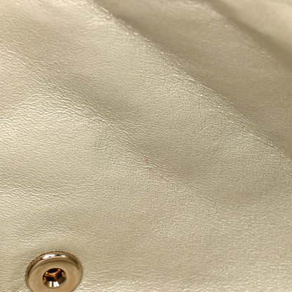 Chanel Iridescent Calfskin Quilted Clutch With Chain Flap Light Gold 11 of 12