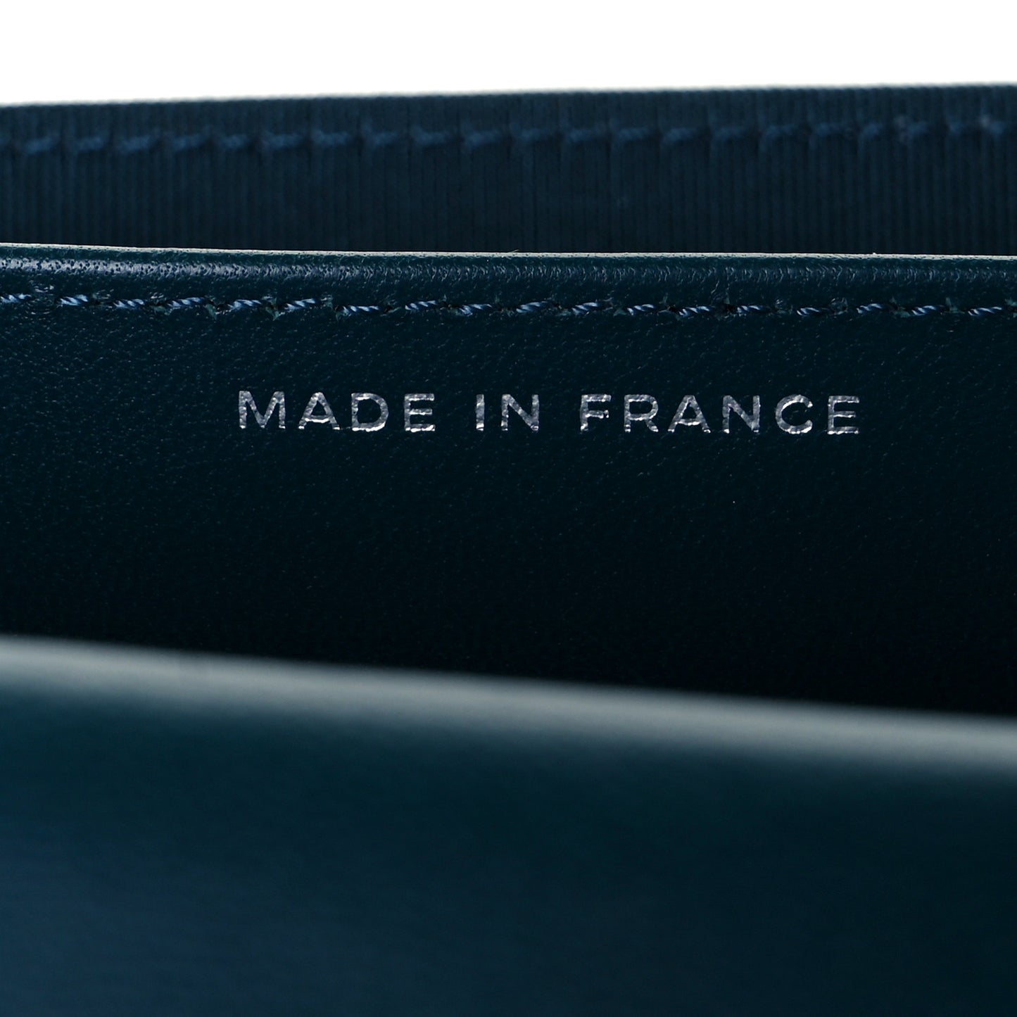 Lambskin Quilted Flap Card Holder Wallet Dark Turquoise