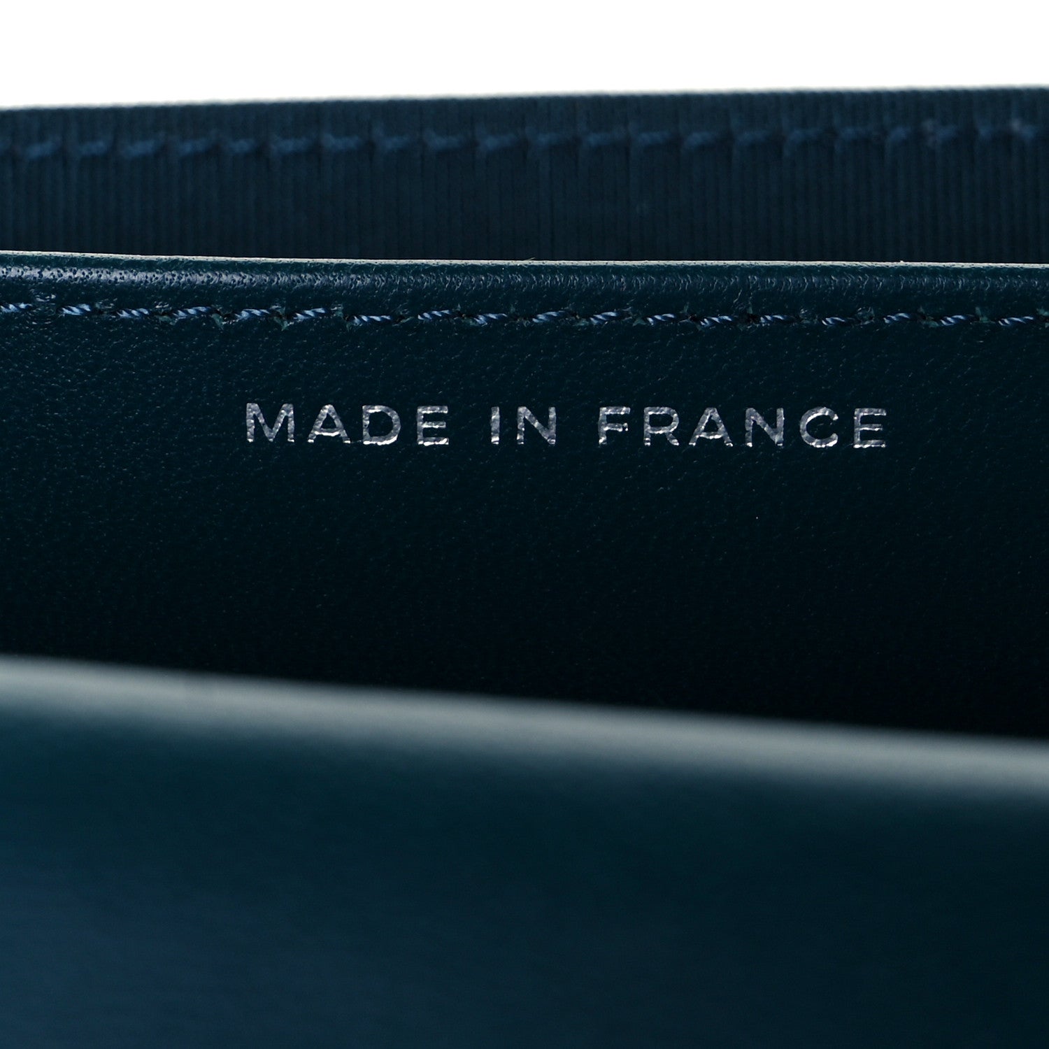 Chanel Lambskin Quilted Flap Card Holder Wallet Dark Turquoise 7 of 11