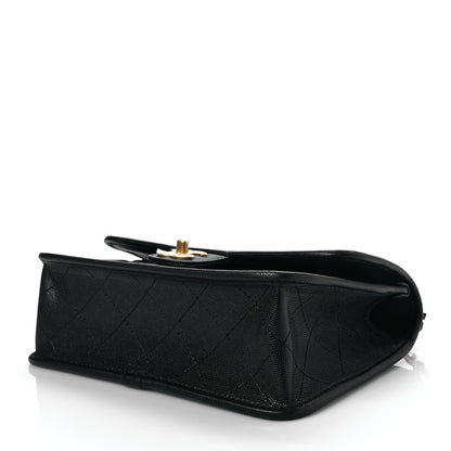 Chanel Caviar Quilted School Memory Small Top Handle Flap Black 8 of 8