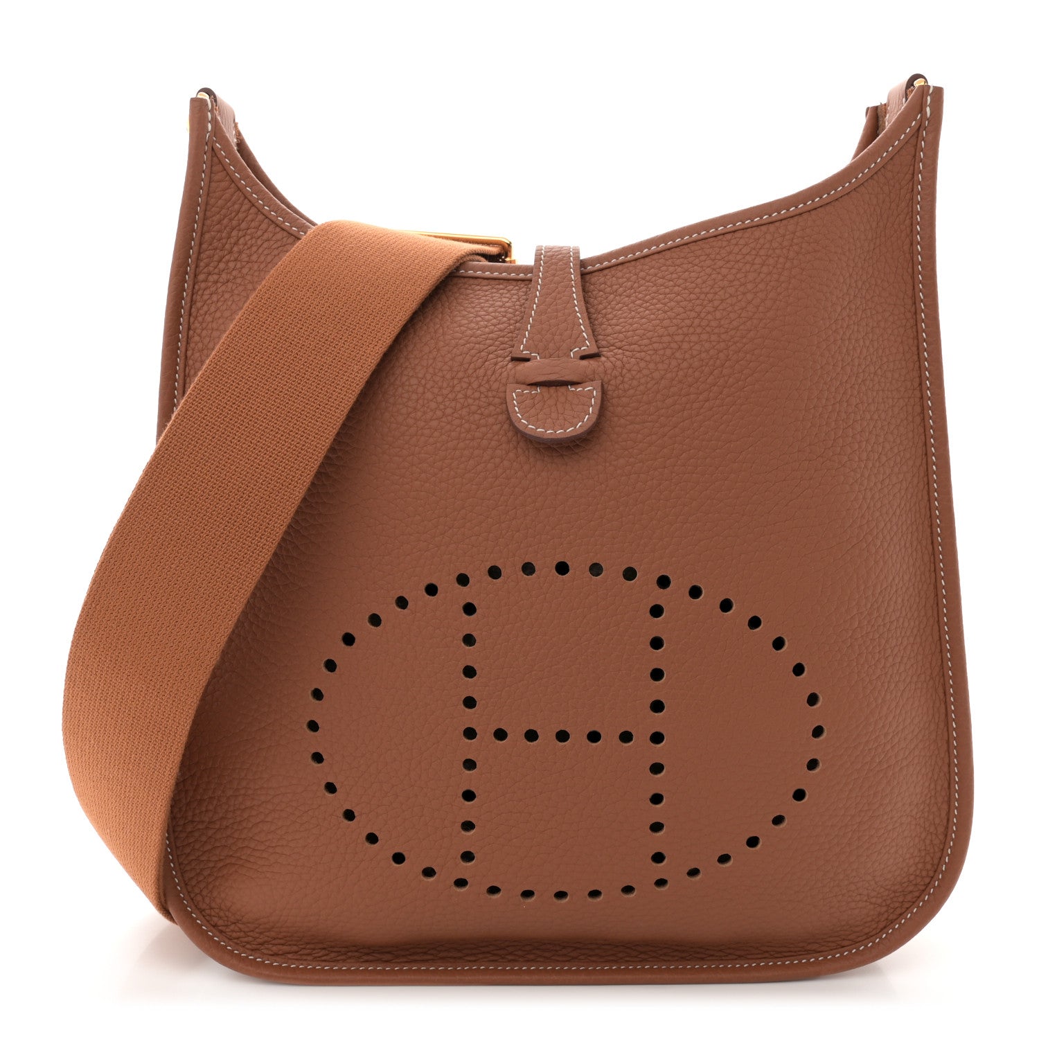 Hermes Taurillon Clemence Evelyne III PM Gold 1 of 12