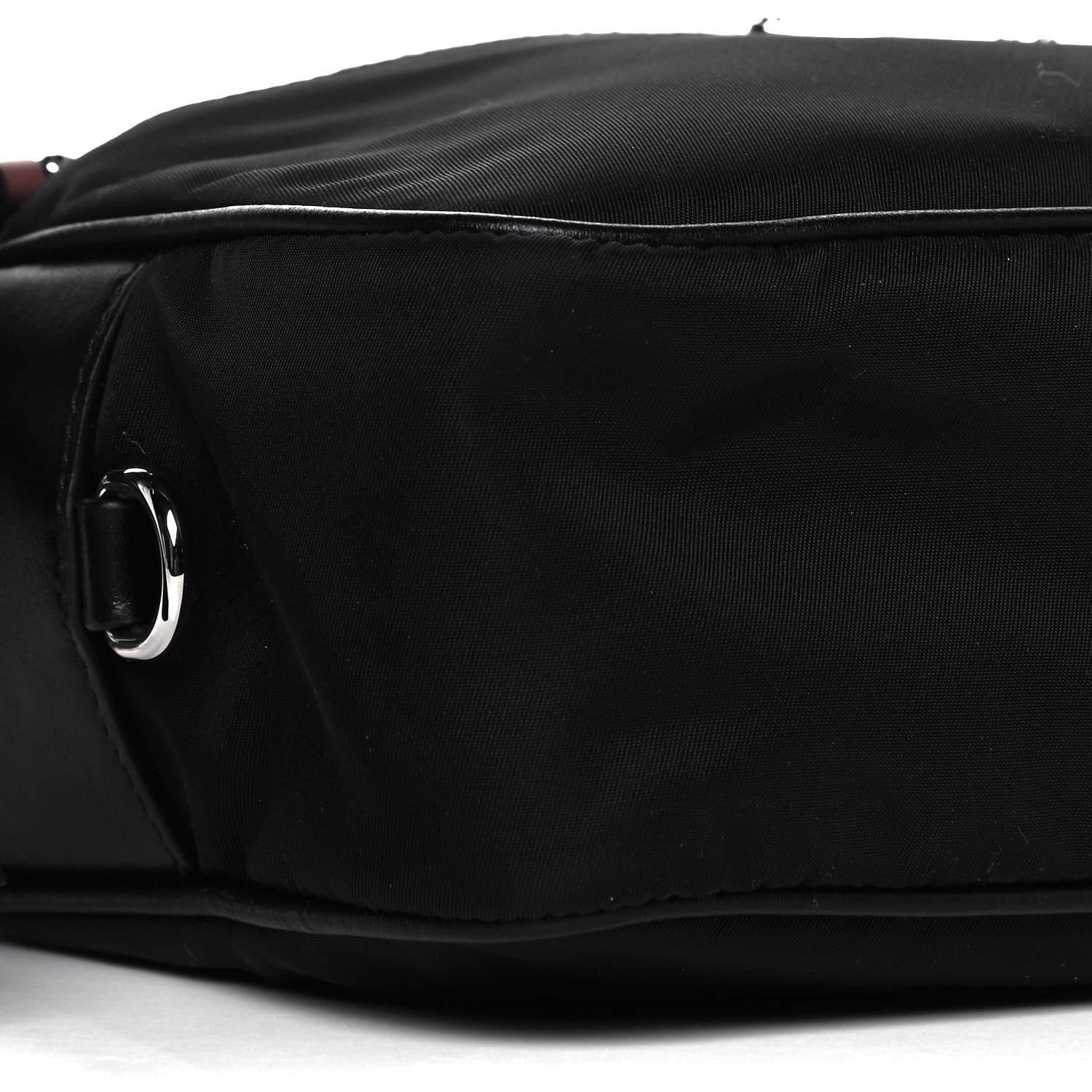 Prada Tessuto Nylon Studded New Vela Shoulder Bag Black Fuoco 4 of 8