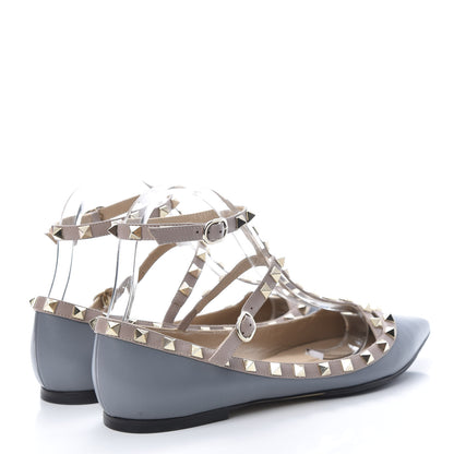 Valentino Garavani Nappa Rockstud Cage Ballerina Flats 41 Stone Poudre 4 of 13
