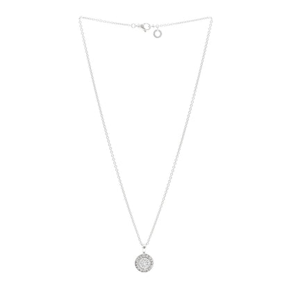 Bulgari 18K White Gold Diamond BVLGARI BVLGARI Pave Pendant Necklace 3 of 4
